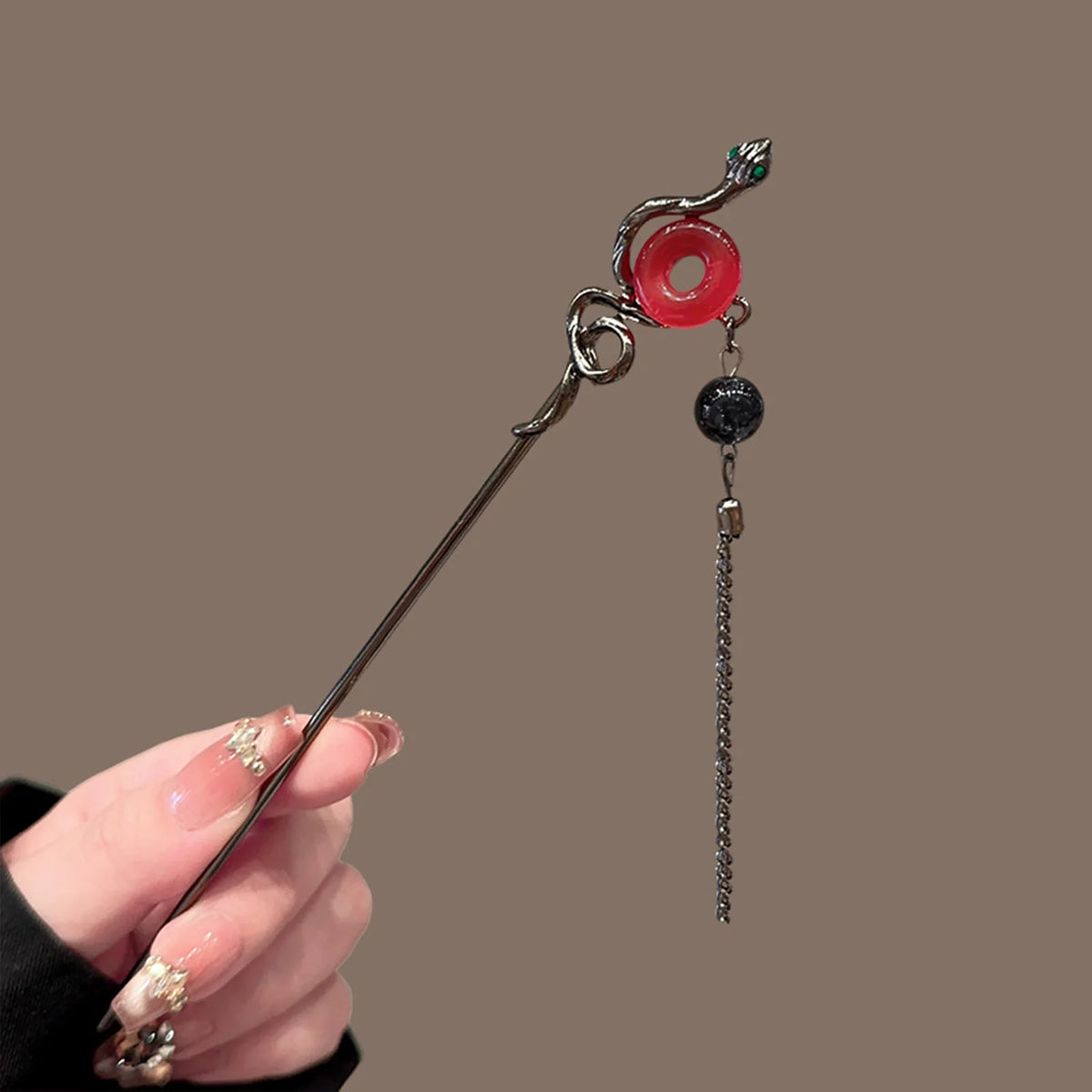 Coil & Wing Chinese Style Hair Stick Metal Flower Hair Pin