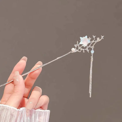 Vintage Moonstone Star Moon Hair Sticks